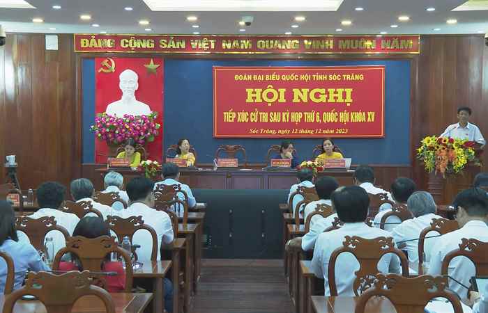 Đoàn ĐBQH tỉnh Sóc Trăng tiếp xúc cử tri sau Kỳ họp thứ 6, Quốc hội khóa XV (27-12-2023) 